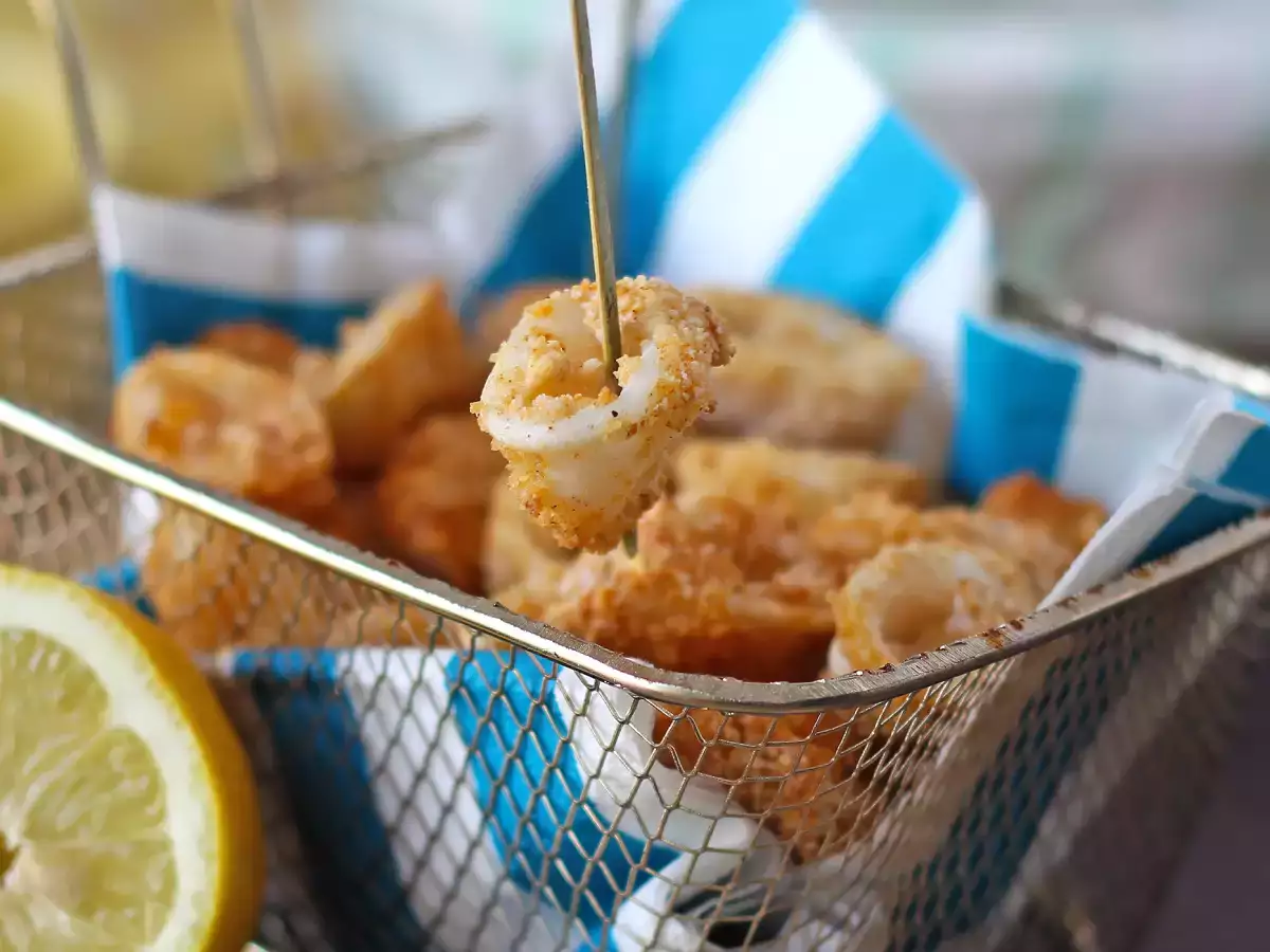 Crispy and light air fryer squid rings - photo 6