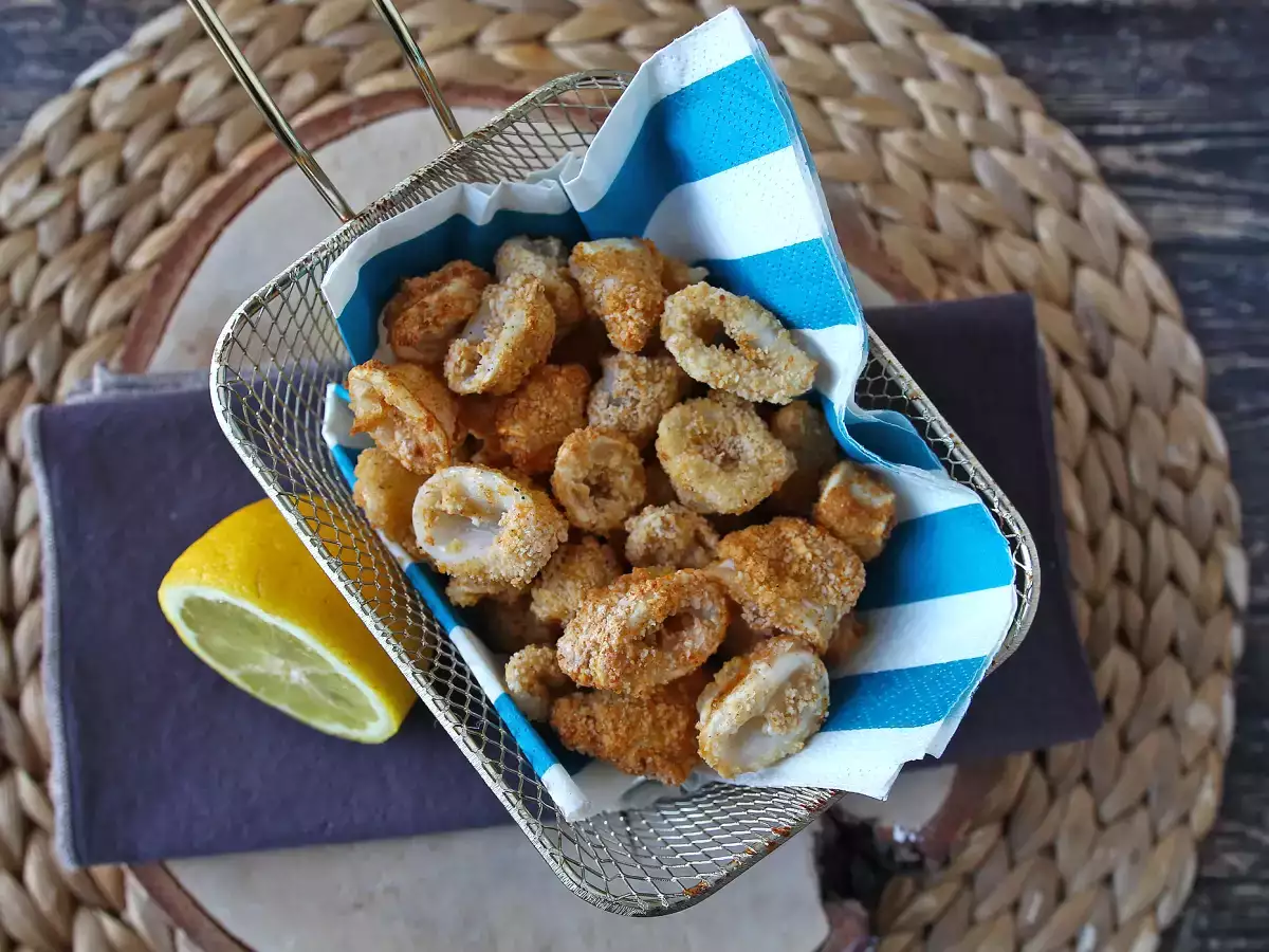 Crispy and light air fryer squid rings - photo 7