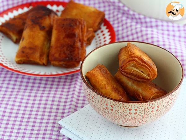 Crispy banana filo pastry