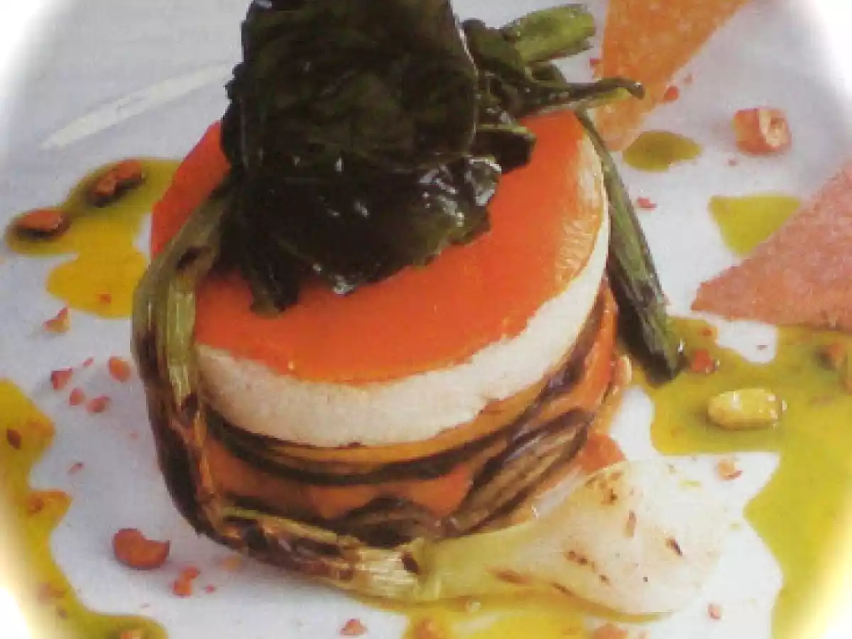 Crispy Bean curd in Orange Sauce & Cheese - Pepper Terrine