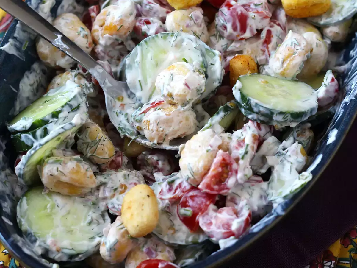 Crispy gnocchi salad, ultra trendy, gourmet and balanced, perfect for summer! - photo 8