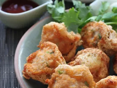 Crispy Stuffed Tofu Puffs - Snack To Watch The Ball Goes By...