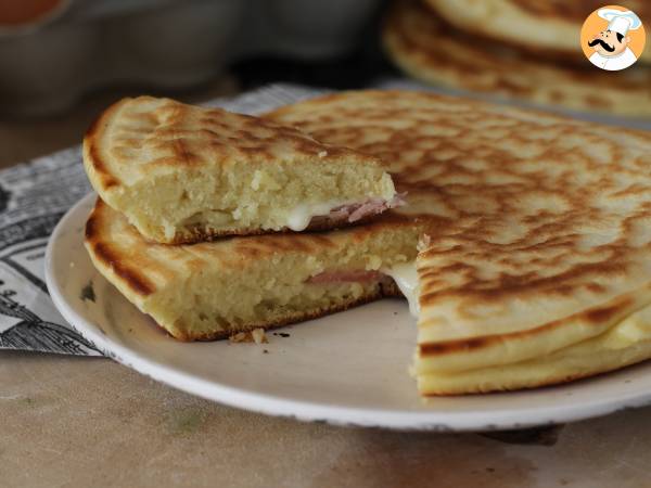 Croque pancakes with ham and cheese - video recipe! - photo 2