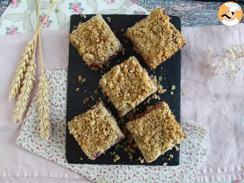 Crumble bars with raspberries, the best snack, photo 2