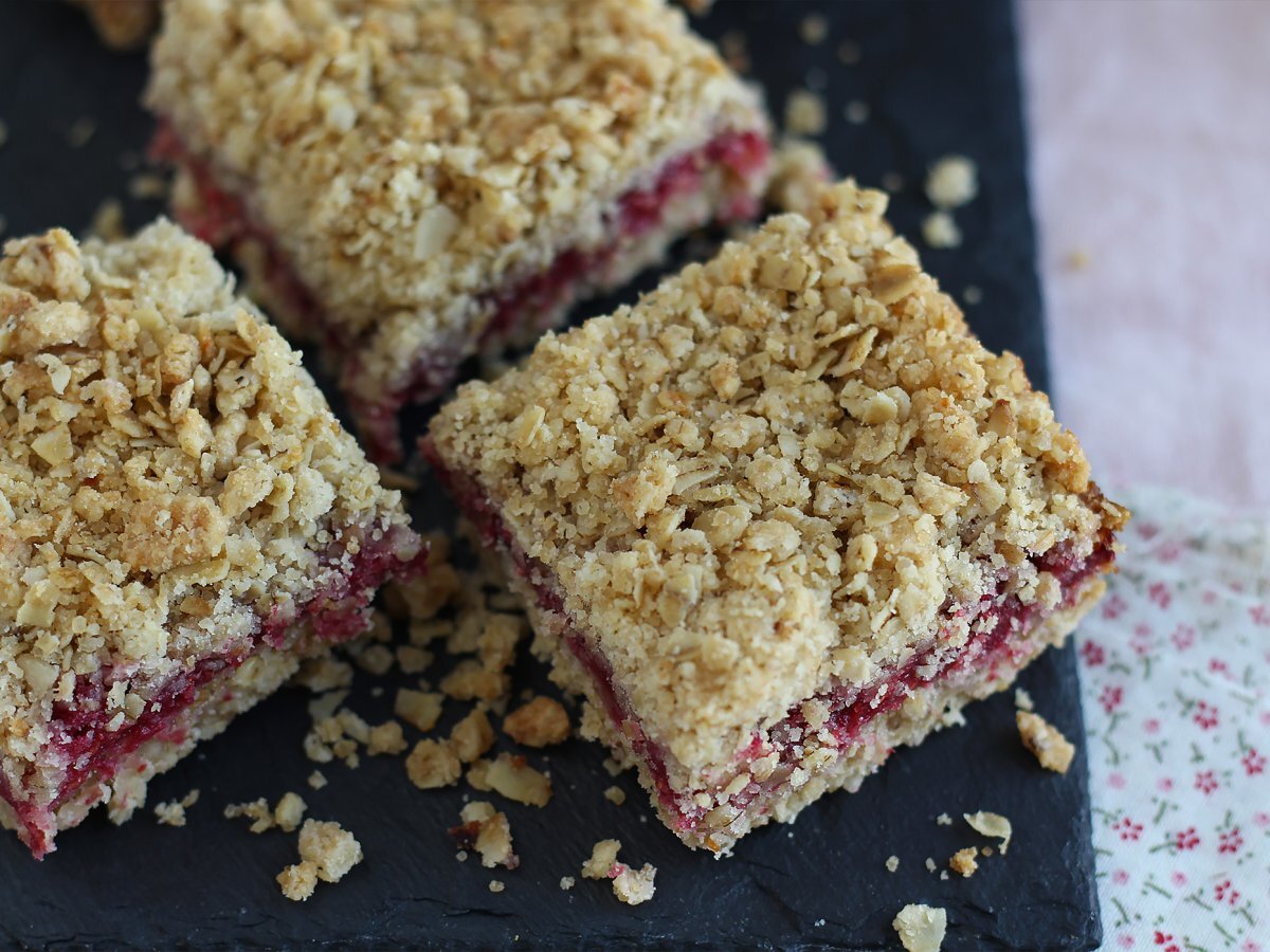 Crumble bars with raspberries, the best snack - photo 5