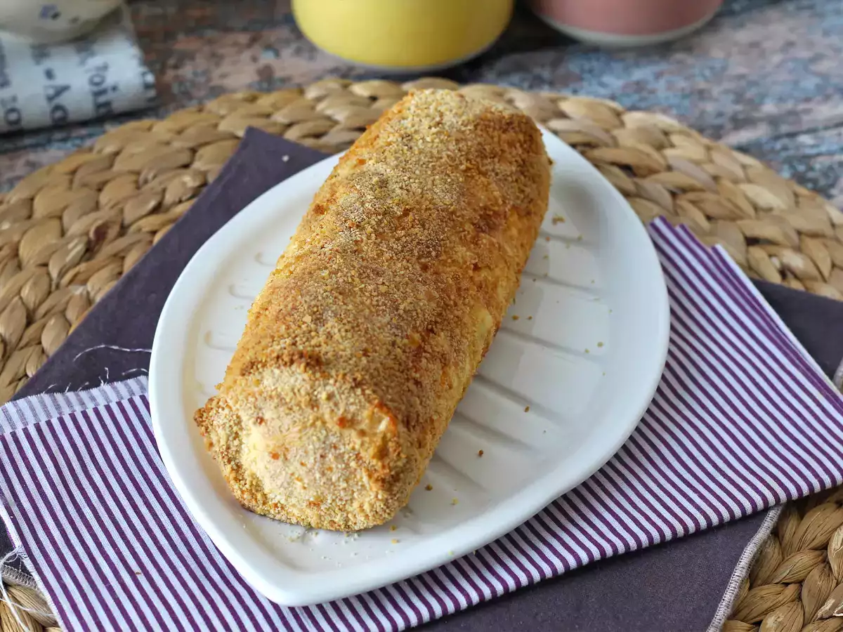 Crunchy, melt-in-your-mouth goat's cheese log breaded with Air fryer: absolute comfort! - photo 2