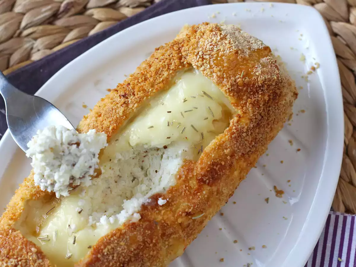 Crunchy, melt-in-your-mouth goat's cheese log breaded with Air fryer: absolute comfort! - photo 3