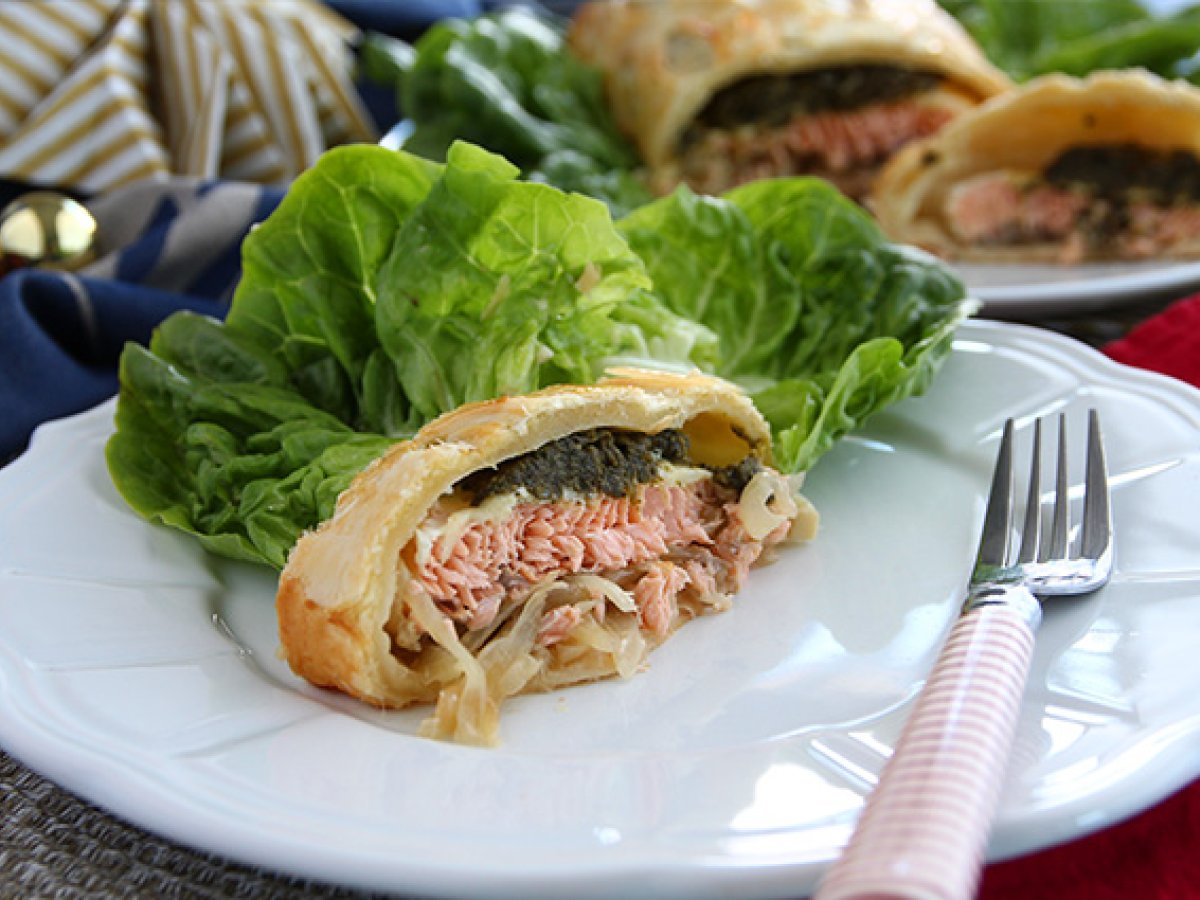 Crusted salmon with spinach and mozzarella - photo 2