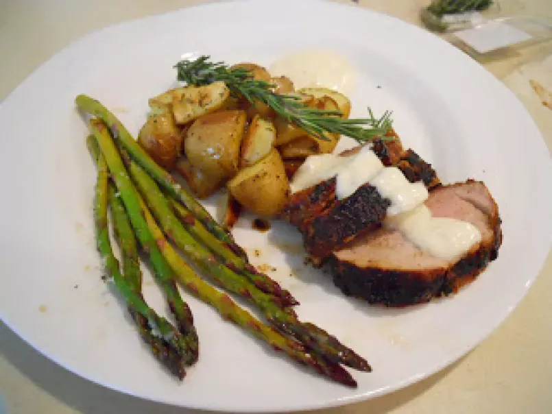 Cuban Grilled Pork Loin with Mojo Mayo