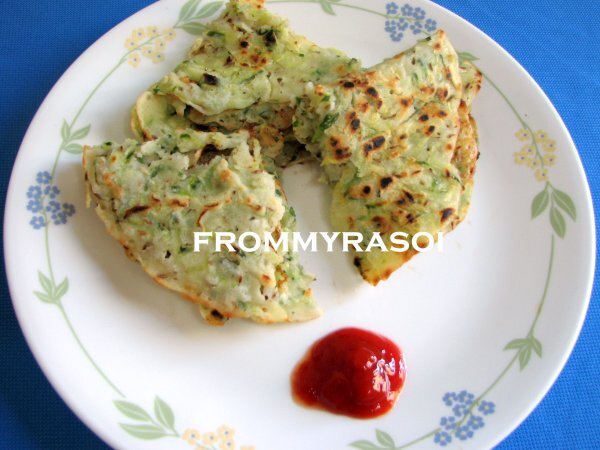 Cucumber ka chilla (cucumber pancake)