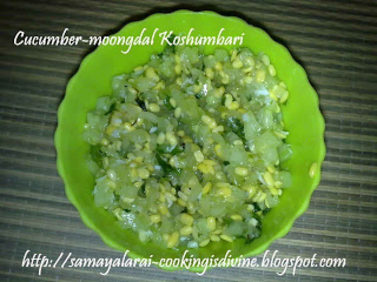 Cucumber-moongdal Koshumbari/Kosambari