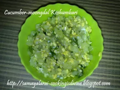 Cucumber-moongdal Koshumbari/Kosambari