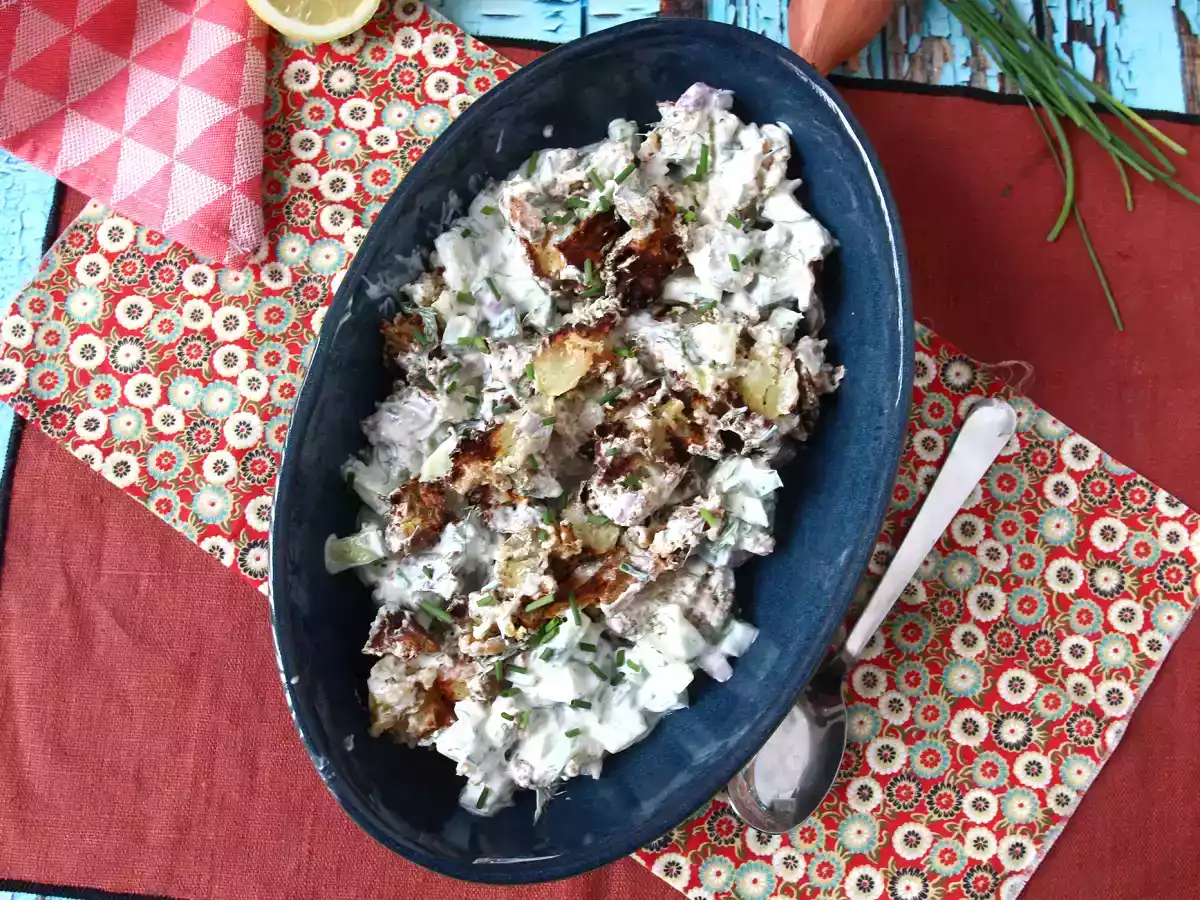 Cucumber salad with crispy potatoes - photo 5
