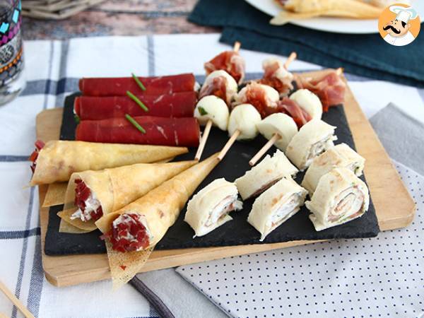 Cured meat appetizers quartet