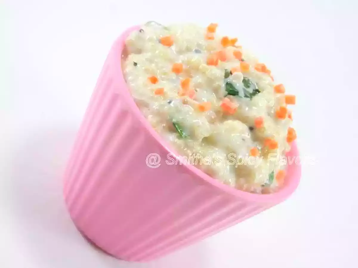 Daddo 'Quinoa' like Daddojanam / Quinoa in tempered yogurt