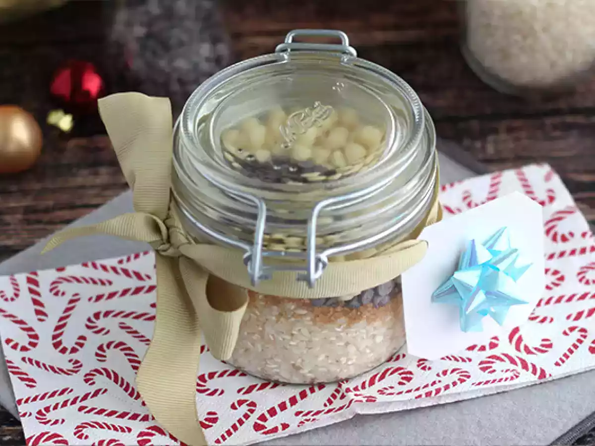 Dark and white chocolate rice pudding kit