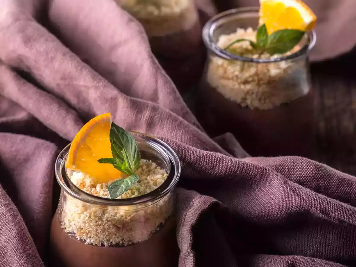 Dark Chocolate Mousse With Cointreau And Orange Confiture