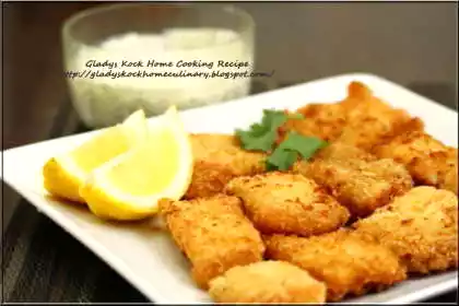 Basil & lemon mayo fish fillets recipe in breadcrumbs