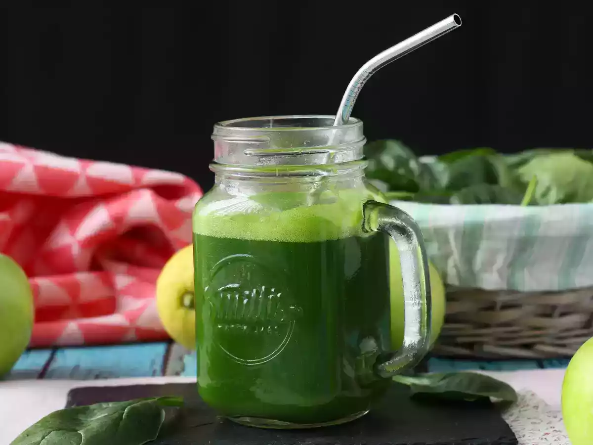 Detox juice in a blender, for maximum vitamins!