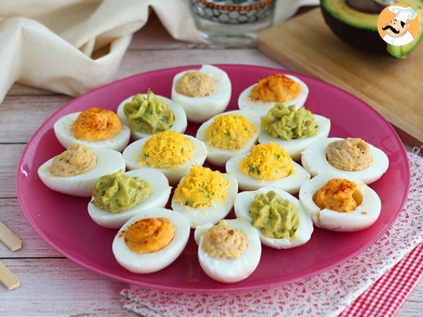 Deviled eggs, 4 variations