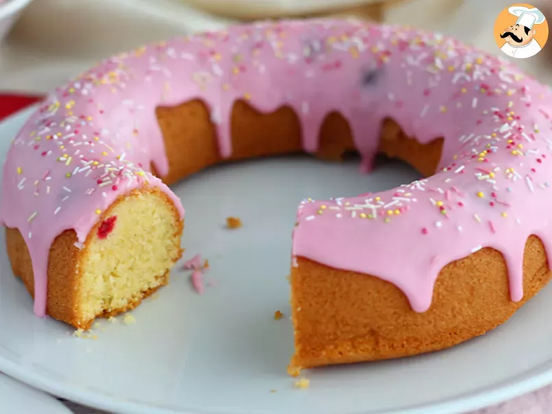 Donut cake (giant xxl donut), Recipe Petitchef Doughnut Cake