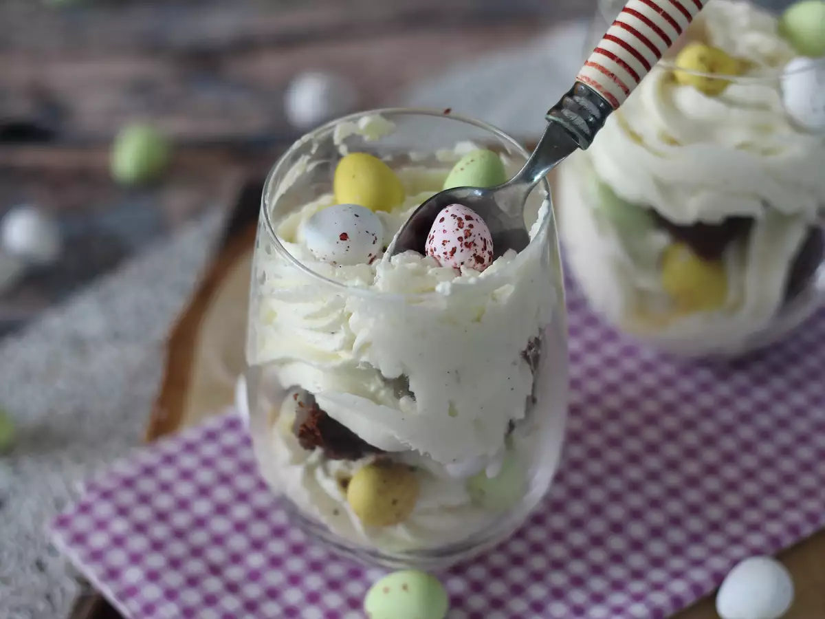 Easter Brownie and Whipped Cream Dessert Cups - photo 4