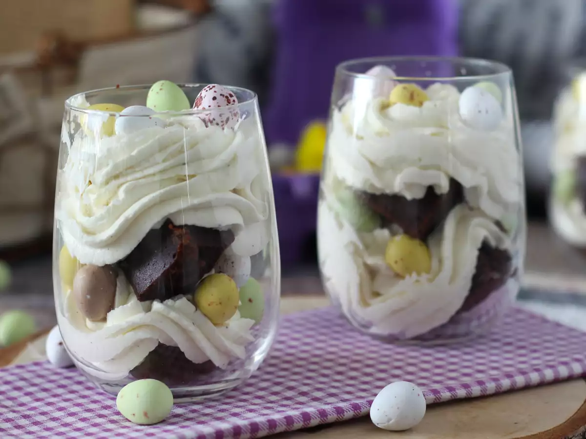 Easter Brownie and Whipped Cream Dessert Cups - photo 6