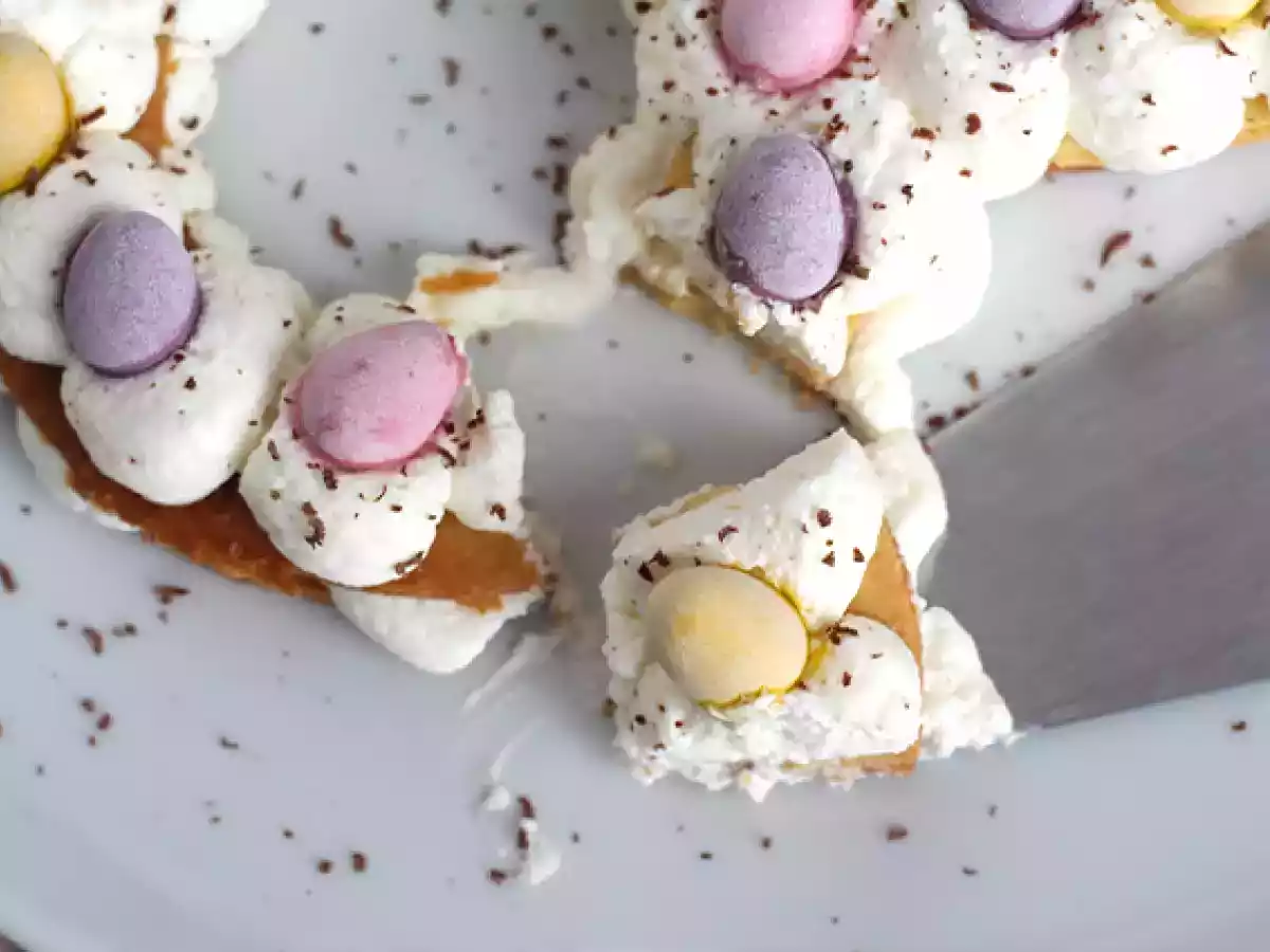 Easter bunny tart with chocolate eggs - photo 5