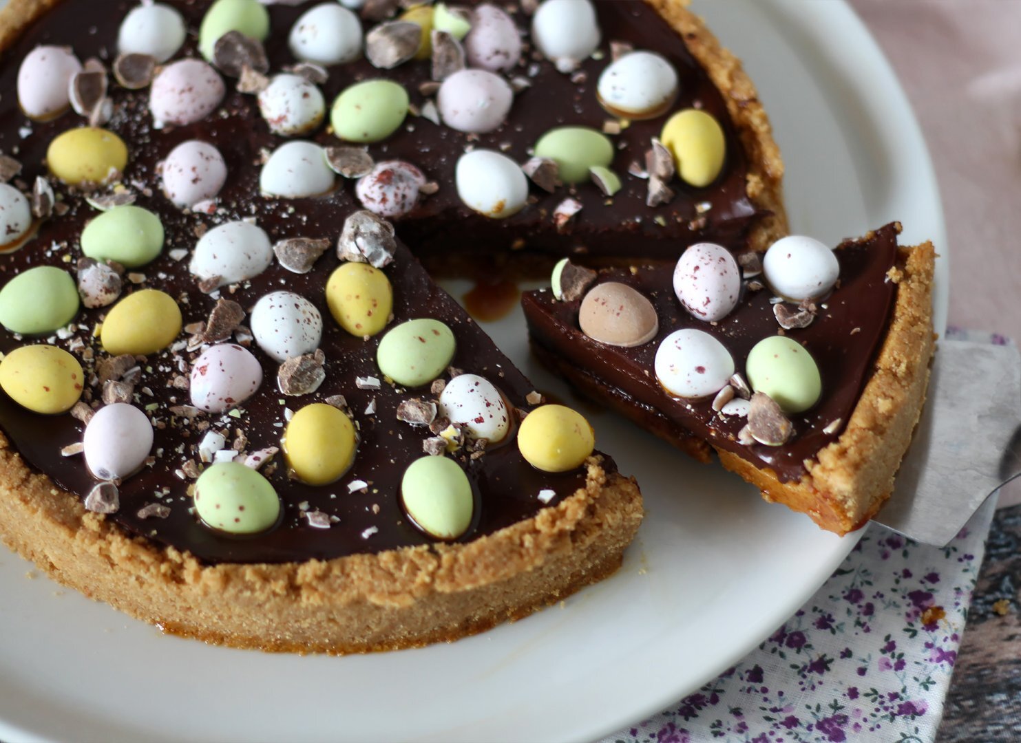 Easter tart, chocolate and caramel Recipe Petitchef