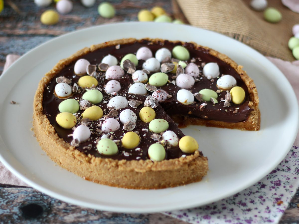 Easter tart, chocolate and caramel - photo 2