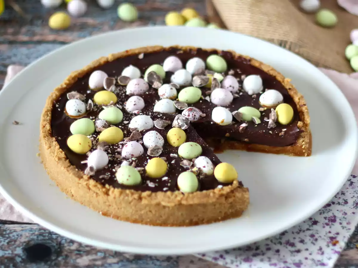 Easter tart, chocolate and caramel - photo 2