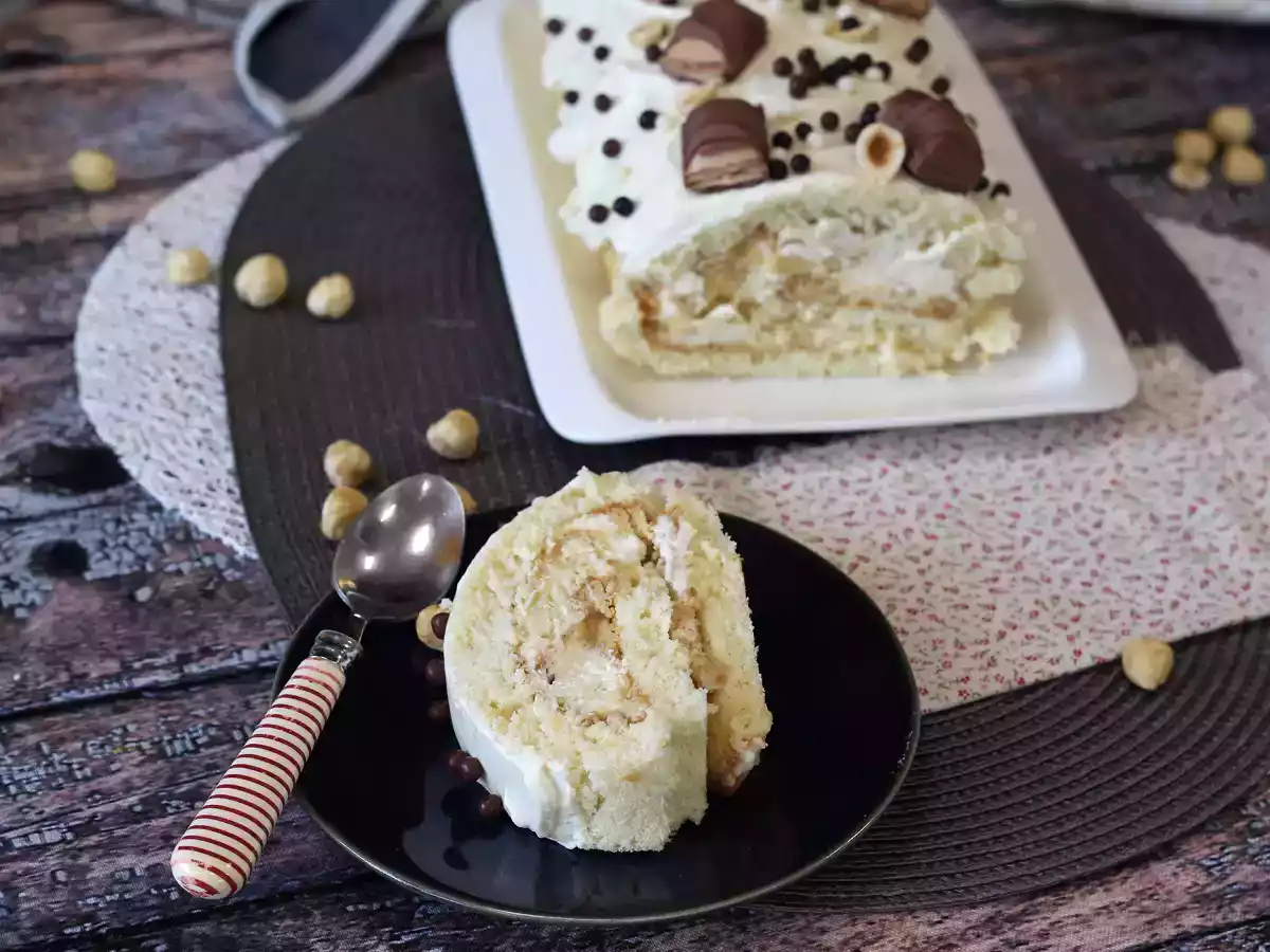 Easy kinder bueno roll, perfect as a birthday cake or as a christmas log! - photo 5