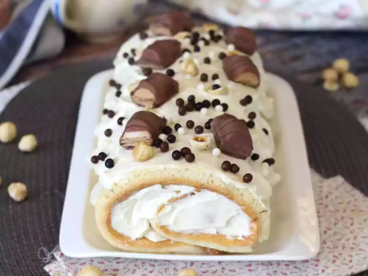 Easy kinder bueno roll, perfect as a birthday cake or as a christmas log! - photo 6