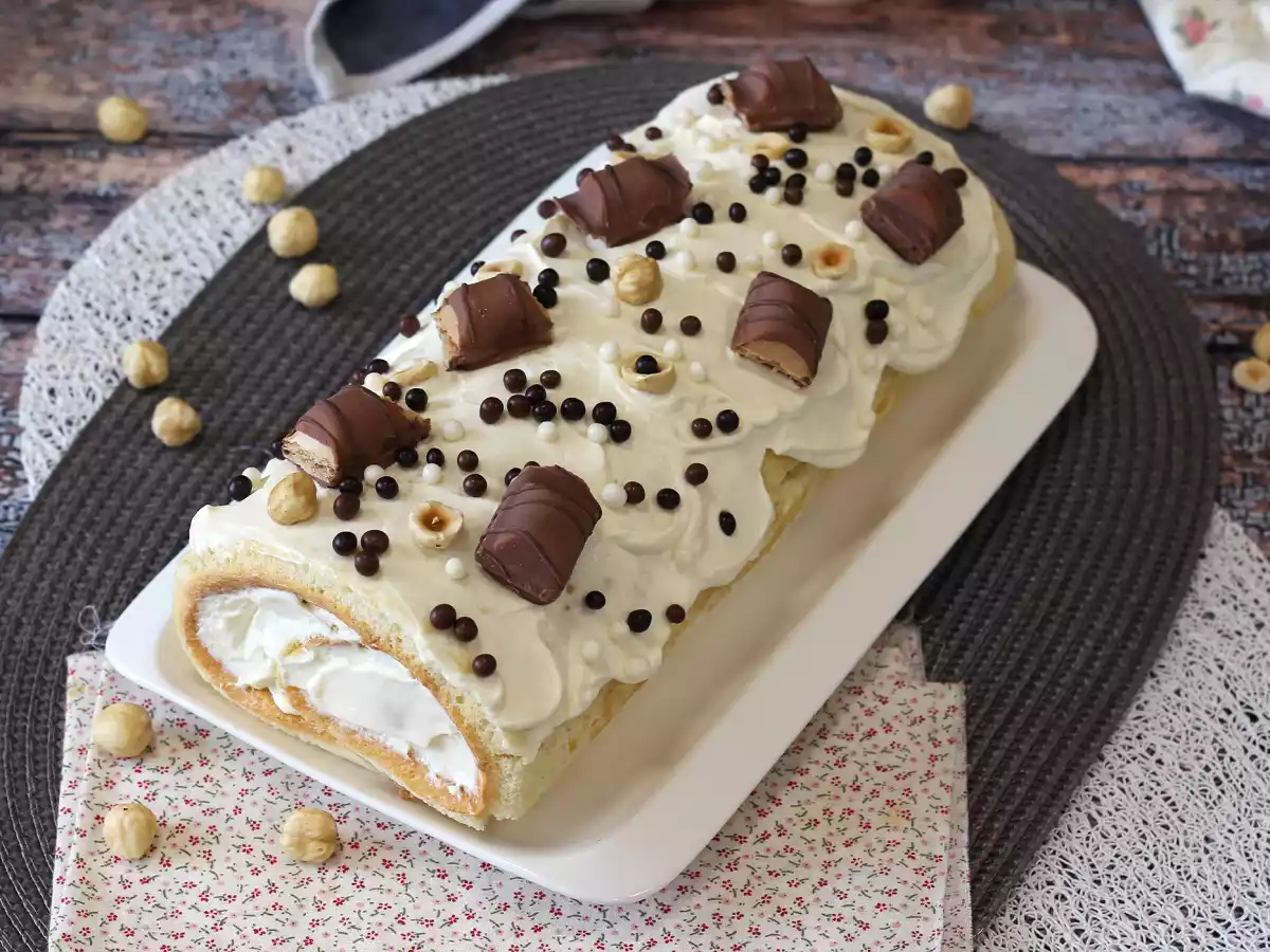 Easy kinder bueno roll, perfect as a birthday cake or as a christmas log! - photo 8