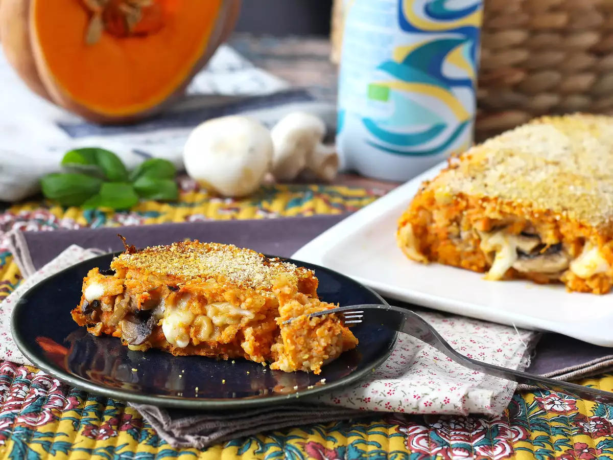 Easy oven-baked pumpkin meatloaf with mushrooms and melty scamorza - photo 5