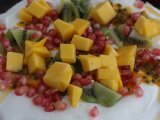 Easy pavlova with exotic fruits, photo 1
