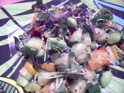 Edamame-cuke salad recipe