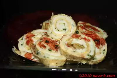 Steamed egg fish roll recipe