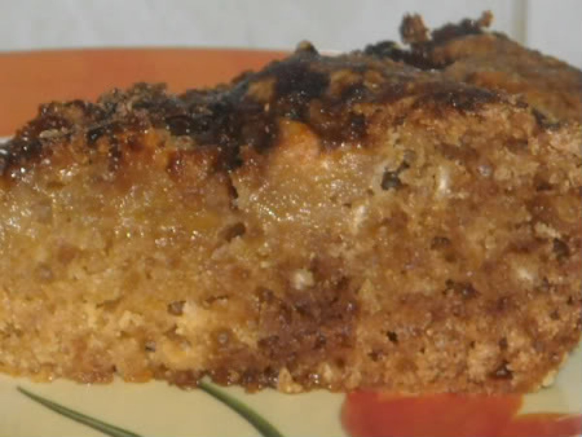 Eggless Apple Vanilla Cake with apple crumble topping - photo 2