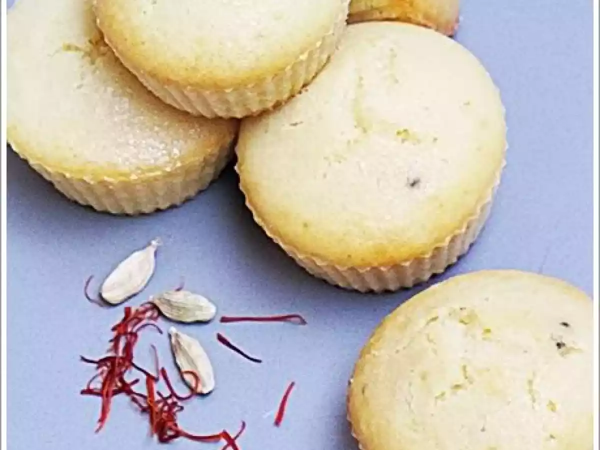Eggless Mawa Cake - Saffron and cardamon flavored eggless milk cakes