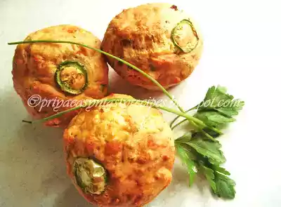 Eggless savoury cheese corn muffins recipe