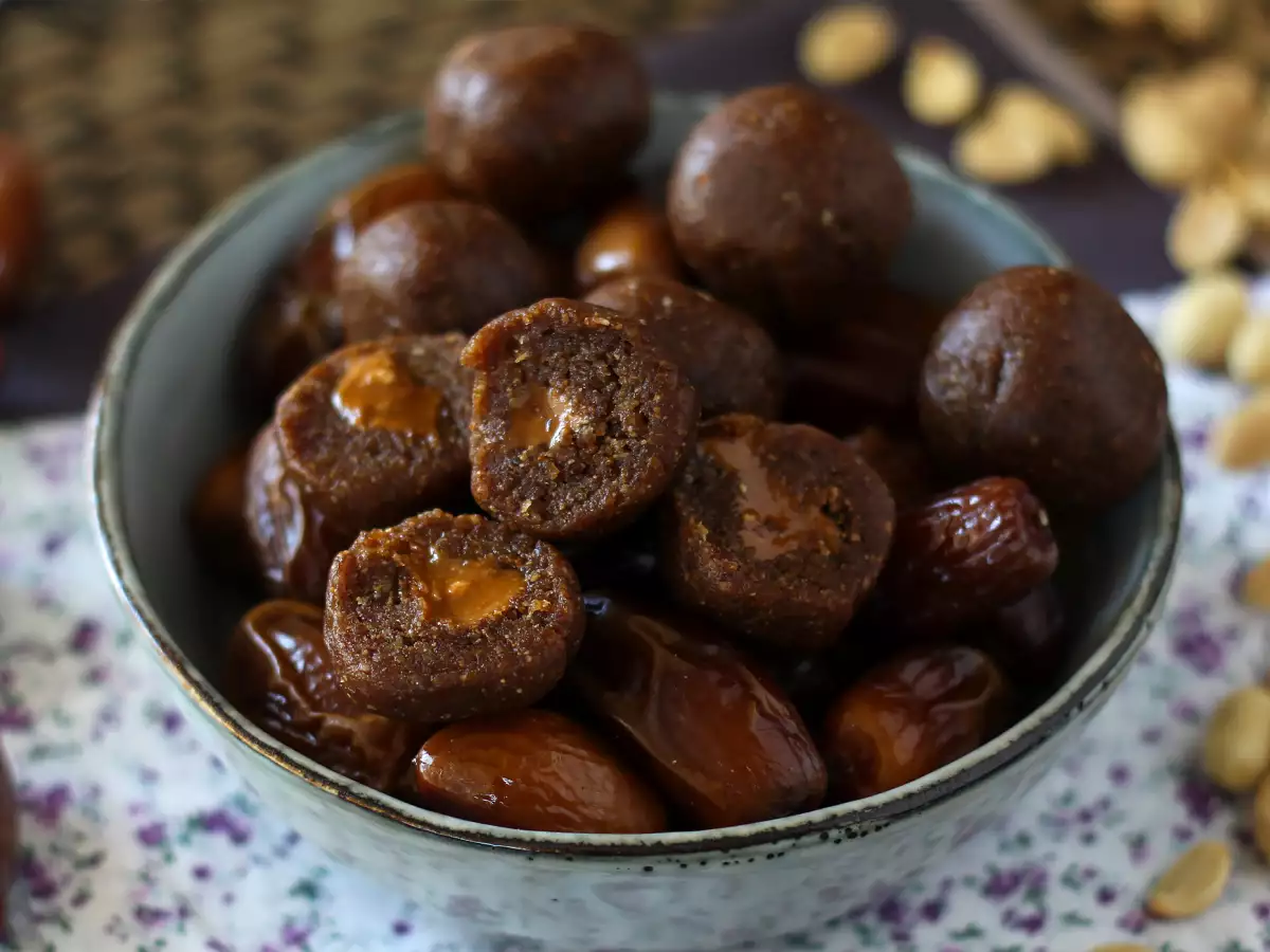 Energy Balls with Dates and a Molten Peanut Butter Center - photo 4