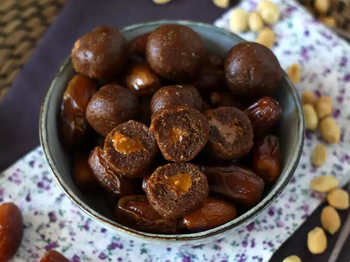 Energy Balls with Dates and a Molten Peanut Butter Center - photo 5