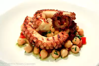 Octopus and chickpeas salad recipe