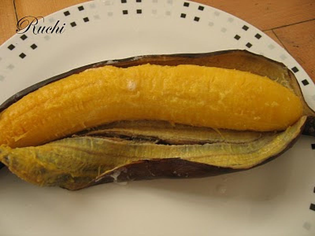Ethapazham/Nenthra pazham chuttathu (oven roasted plantain)