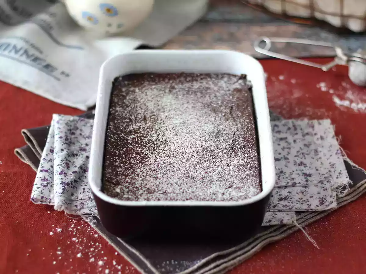 Extra fondant chocolate and chestnut cream cake with only 4 ingredients - photo 6