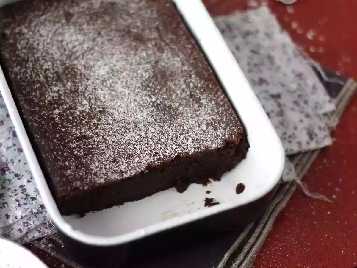 Extra fondant chocolate and chestnut cream cake with only 4 ingredients - photo 8