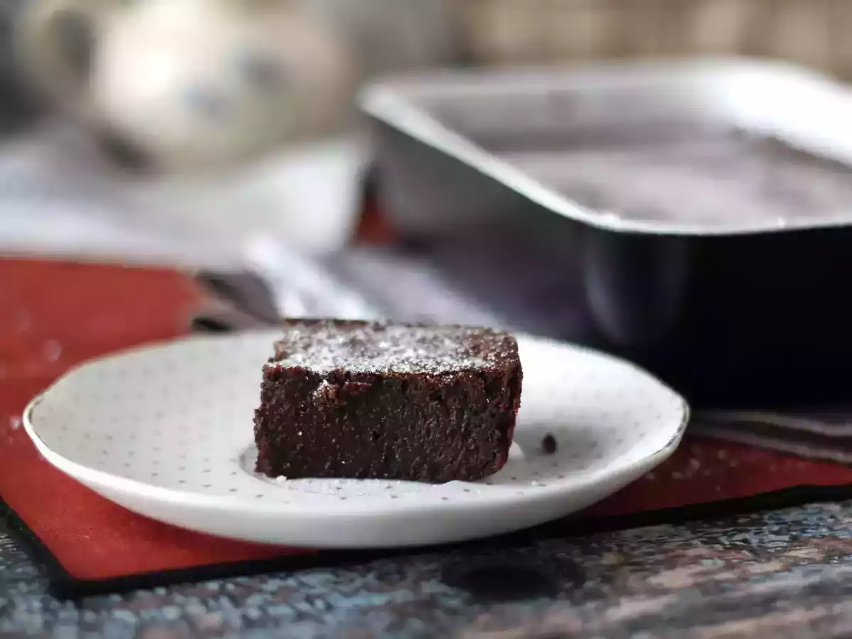 Extra fondant chocolate and chestnut cream cake with only 4 ingredients - photo 9