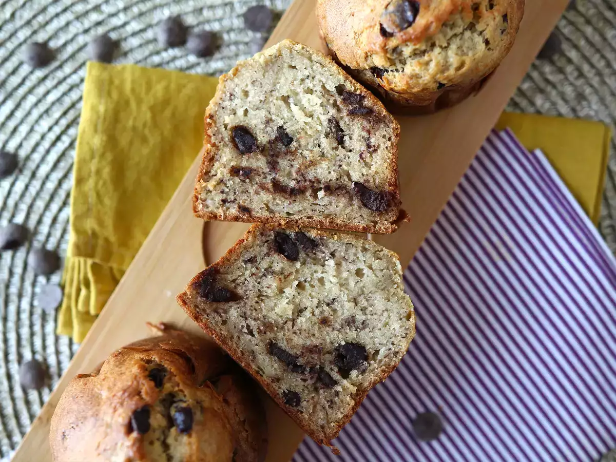 Extra gourmet banana and chocolate chip muffins - photo 4