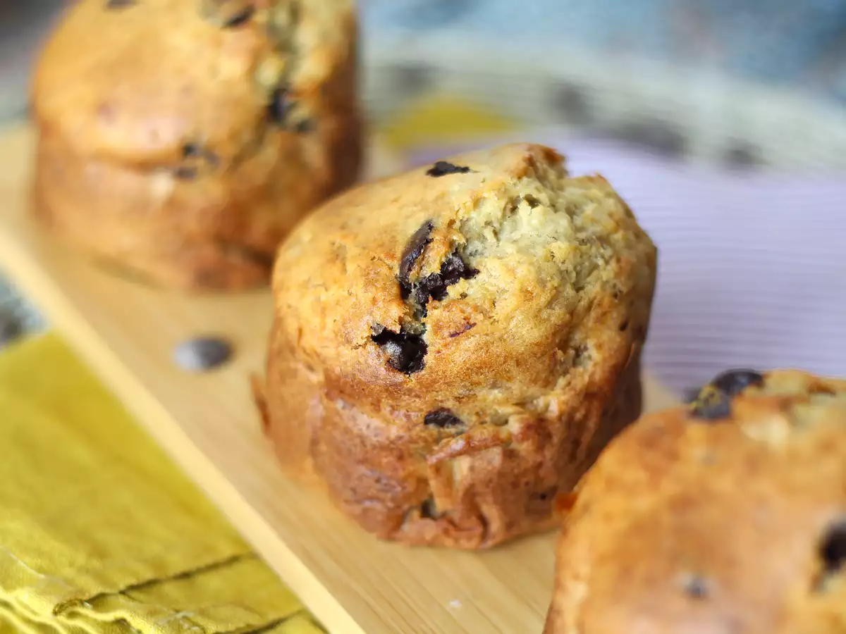 Extra gourmet banana and chocolate chip muffins - photo 5